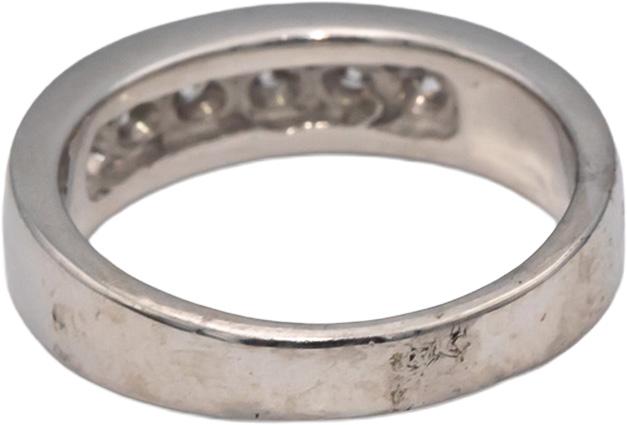 14k White Gold VS Round Channel Set Diamond Band Ring 0.50CT Size 7.25