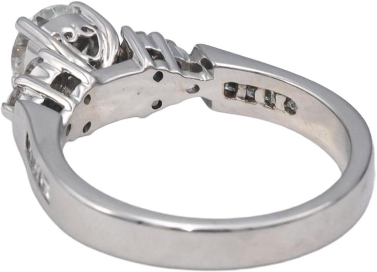 14k White Gold VS Round & Princess Cut Diamond Engagement Ring 0.75CT Size 7