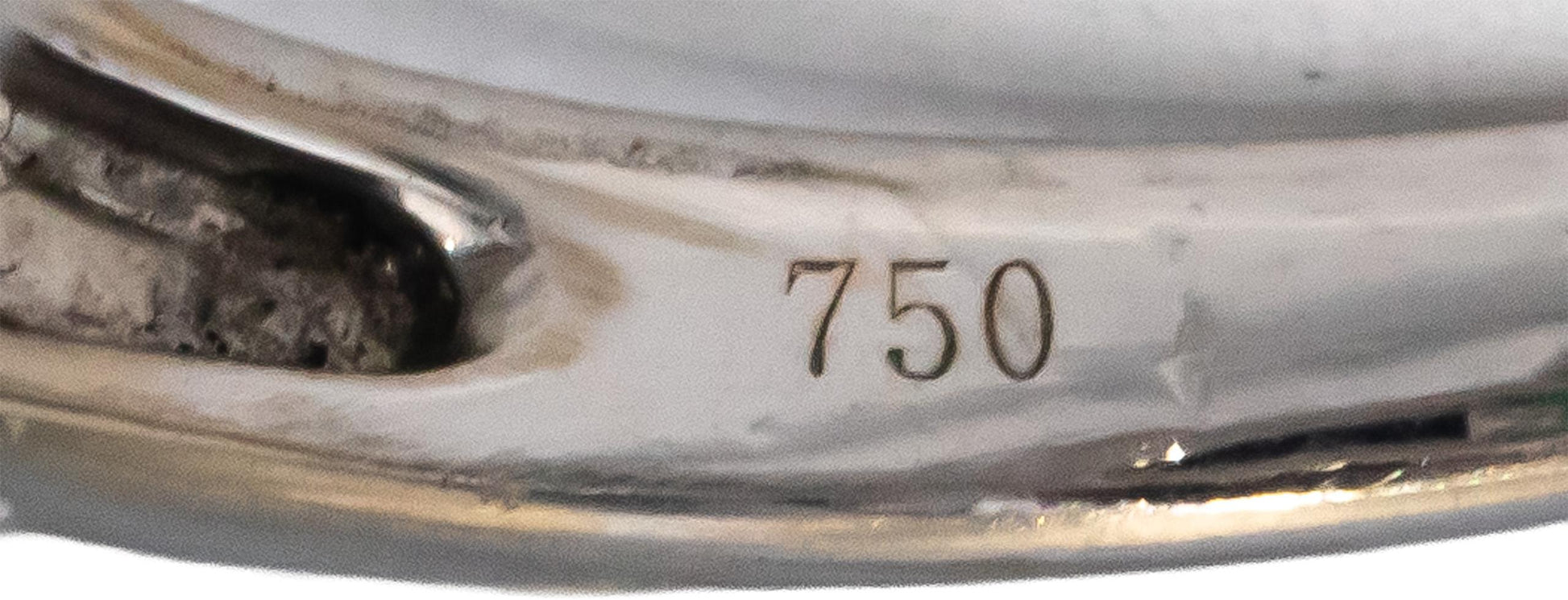 ODELIA 18k White Gold Round Diamond & Emerald Halo Cocktail Ring 2.56CTW Size 6