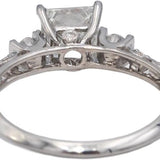18k White Gold Lab-Grown & Natural Diamond Engagement Ring 1.42CTW Size 6.5