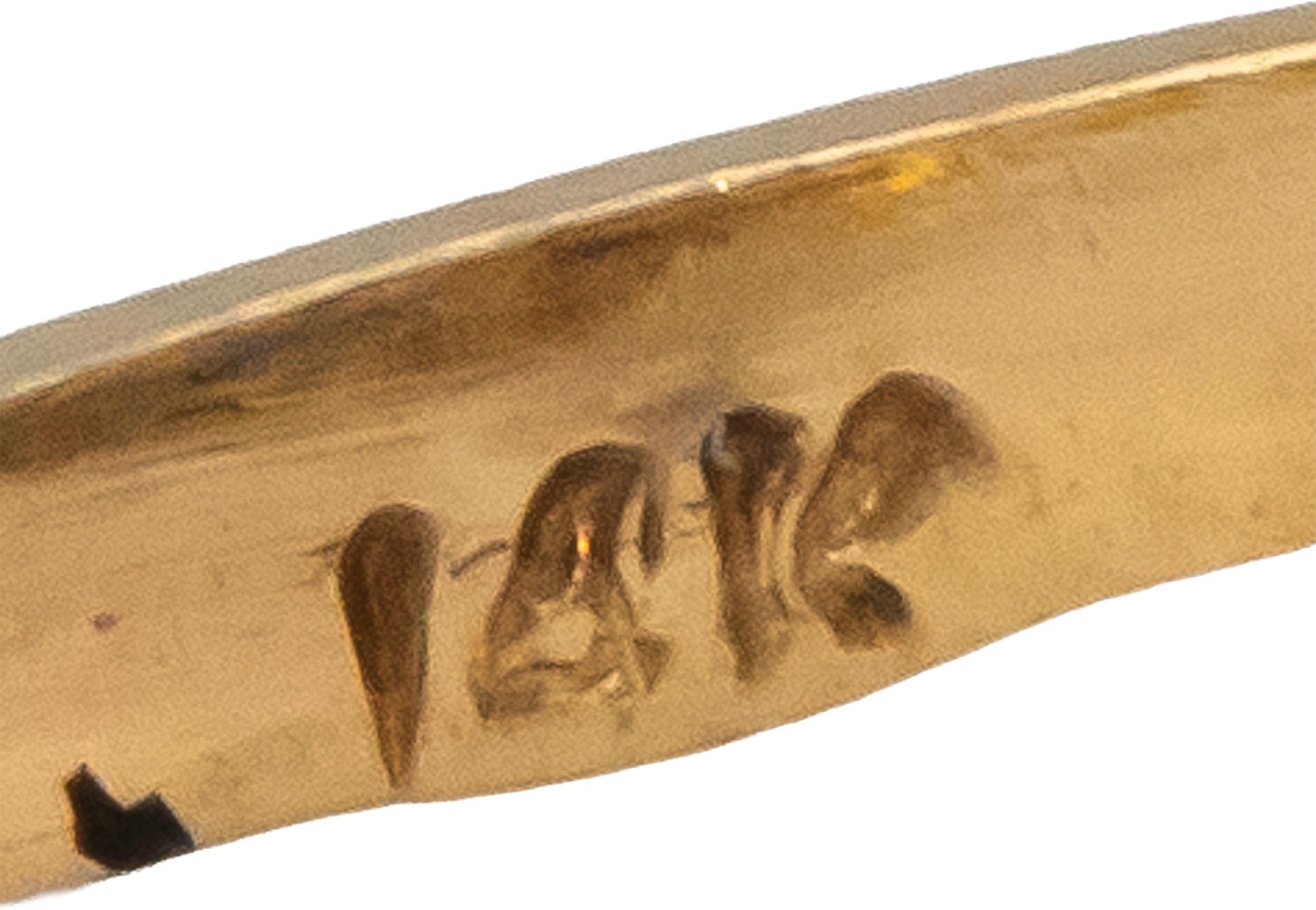 Antique 14k Yellow Gold Diamond and Sapphire Band Ring 0.50CTW Size 7.5