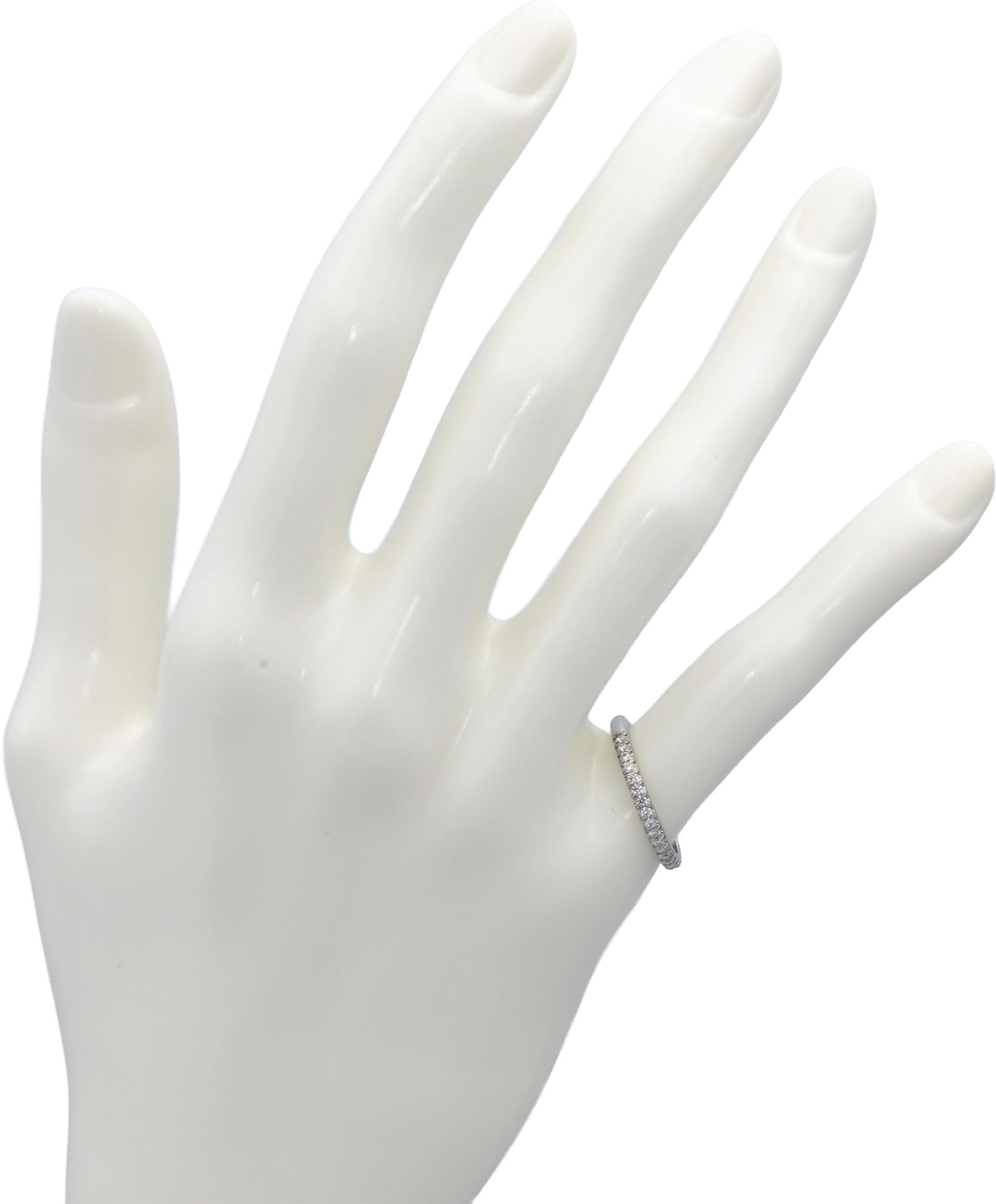 TIFFANY & CO. Platinum VS Round Diamond Soleste Band Ring 0.17CT Size 5.5