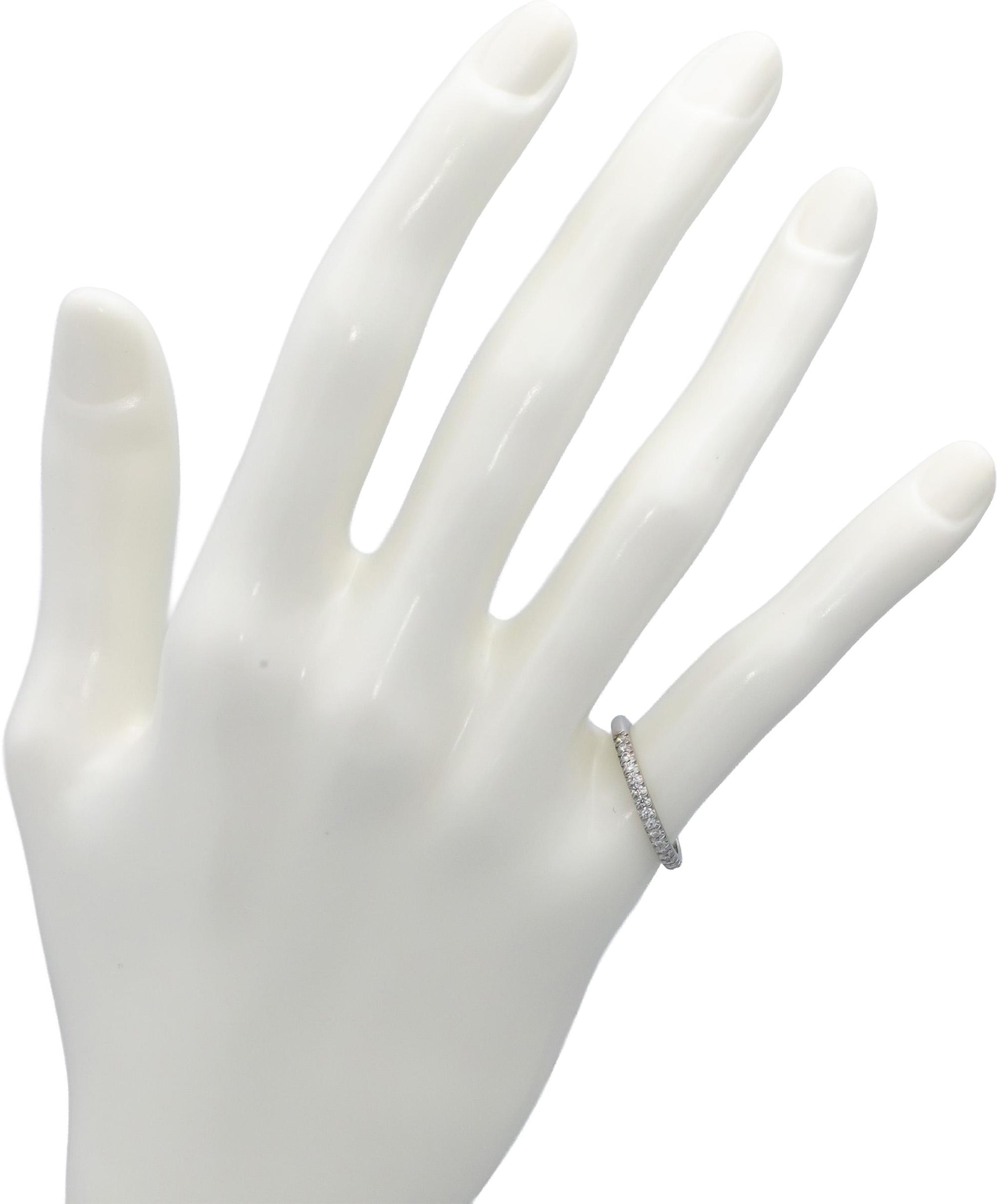 TIFFANY & CO. Platinum VS Round Diamond Soleste Band Ring 0.17CT Size 5.5