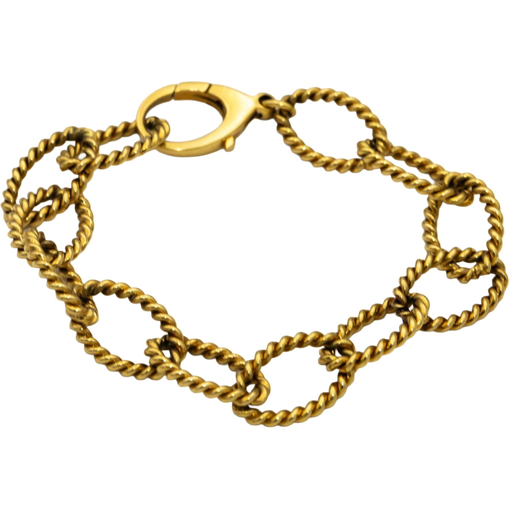TIFFANY & CO. Vintage 18k Yellow Gold Braided Open Link Bracelet