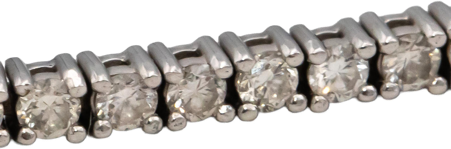 14k White Gold Round Diamond Tennis Bracelet 2.25CT