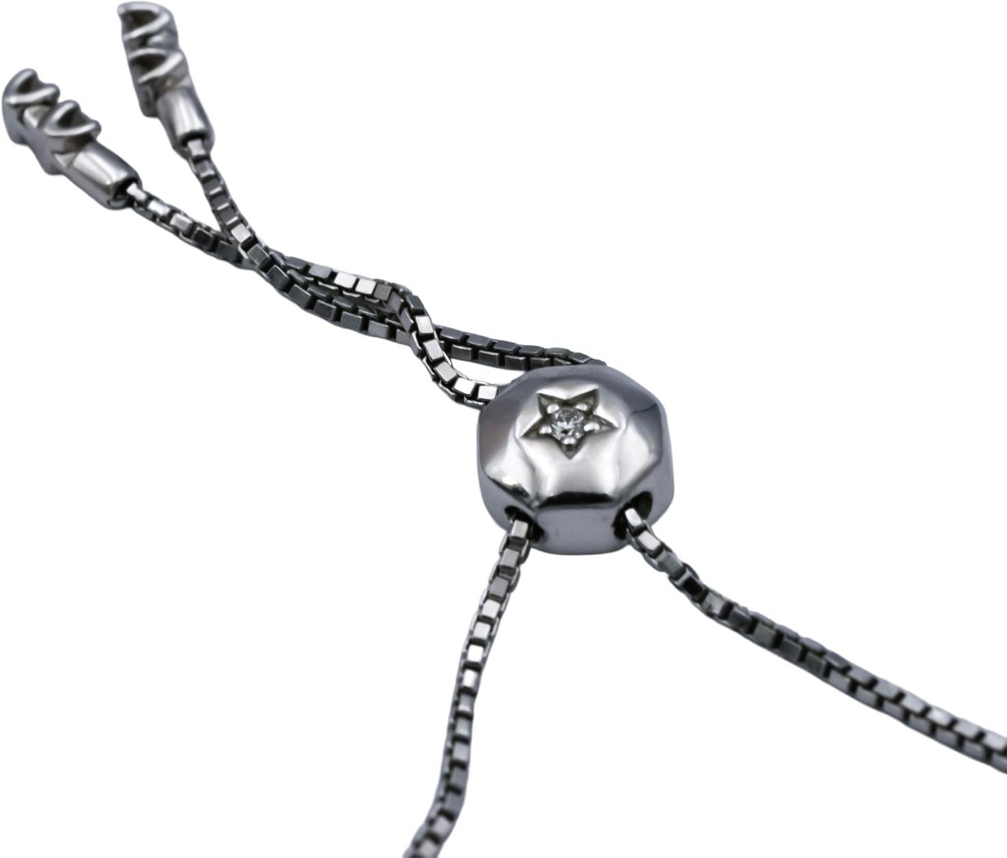 14k White Gold Round Diamond Bolo Bracelet 0.80CT