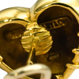 TIFFANY & CO. 18k Yellow Gold Cupid Arrow Heart-Shaped Earrings 1994