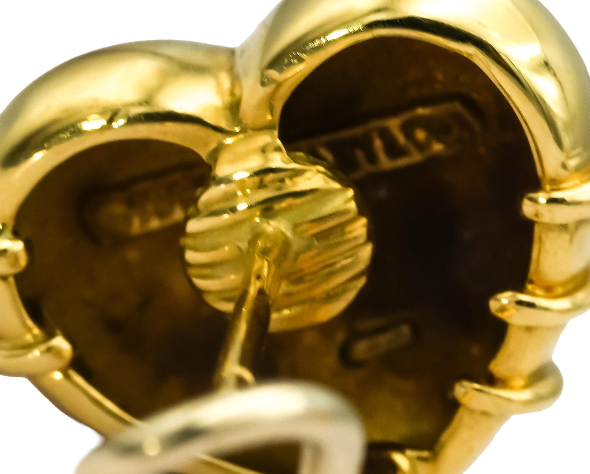 TIFFANY & CO. 18k Yellow Gold Cupid Arrow Heart-Shaped Earrings 1994