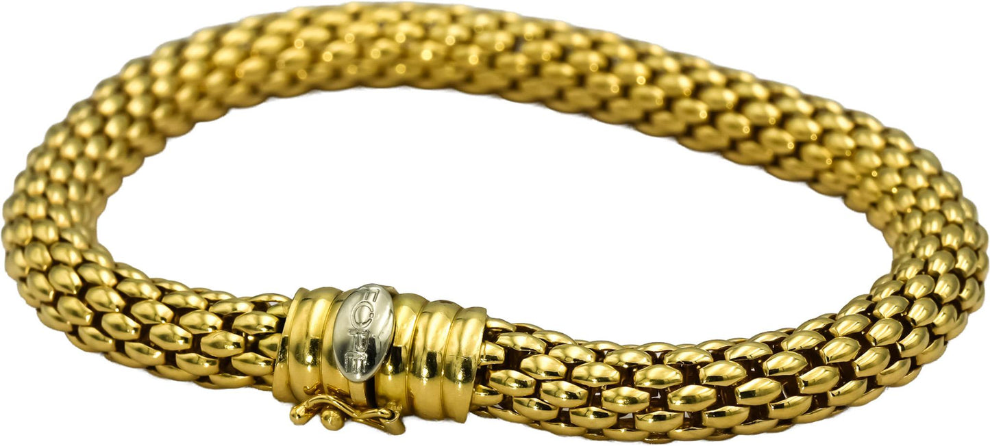 FOPE 18k Yellow Gold Flex'it Woven Mesh Bracelet