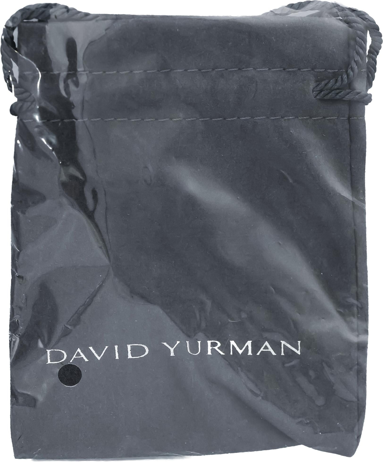 DAVID YURMAN Sterling Silver Black Diamond Curb Link Bracelet 1.14CT w/ B & P