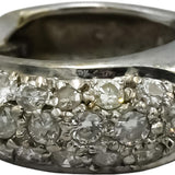 14k White Gold Round Diamond Hoop Huggie Earrings 0.45CT