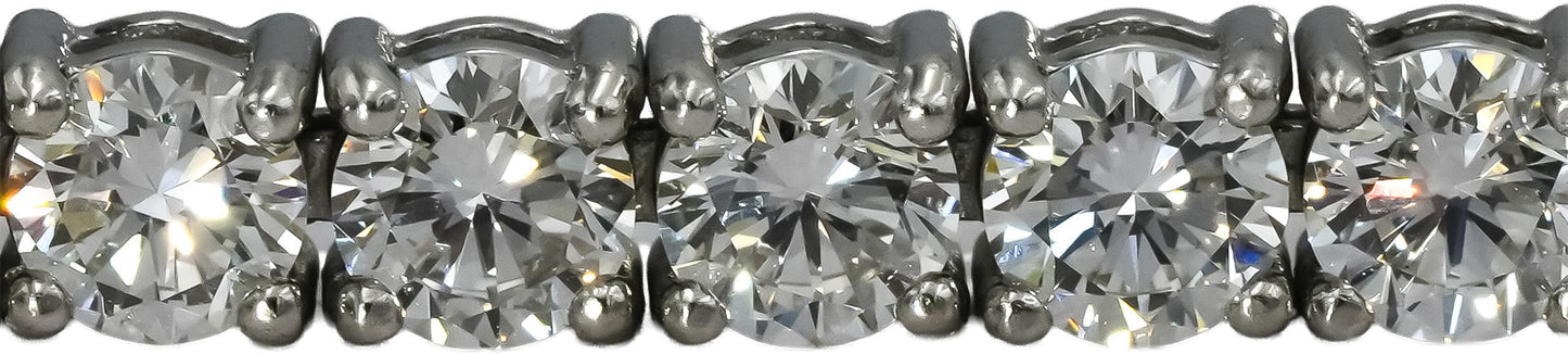 14k White Gold VS Round Lab-Grown Diamond Tennis Bracelet 8.94CT