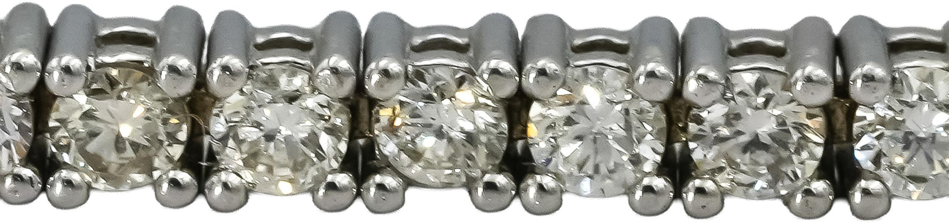 14k White Gold Round Diamond Tennis Bracelet 2.25CT