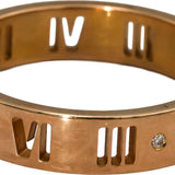 TIFFANY & CO. 18k Rose Gold VS Diamond Atlas Band Ring .02CT Size 10.25