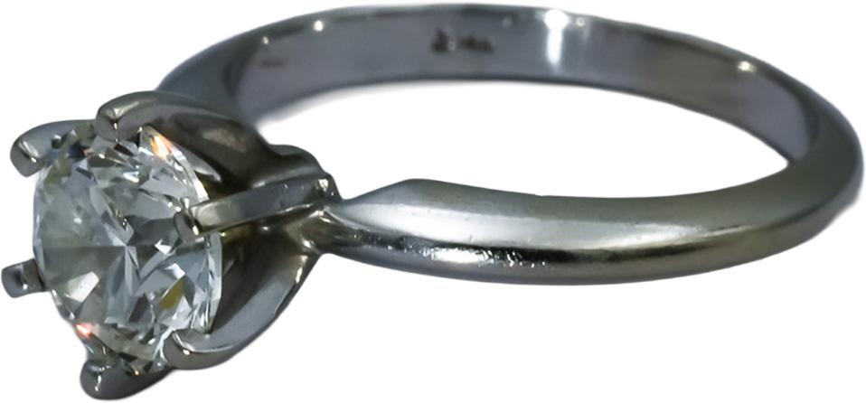 GIA 14k White Gold VS2/I Round Diamond Engagement Ring 1.50CT Size 6.25