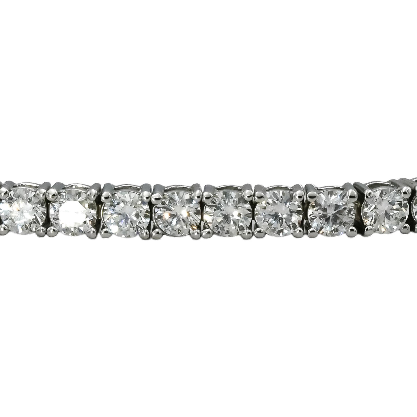 14k White Gold VS Round Diamond Tennis Bracelet 3.65CT