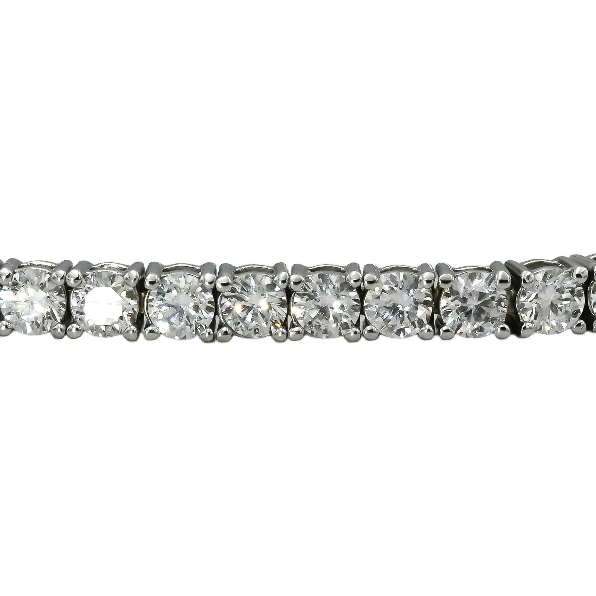 14k White Gold VS Round Diamond Tennis Bracelet 3.65CT