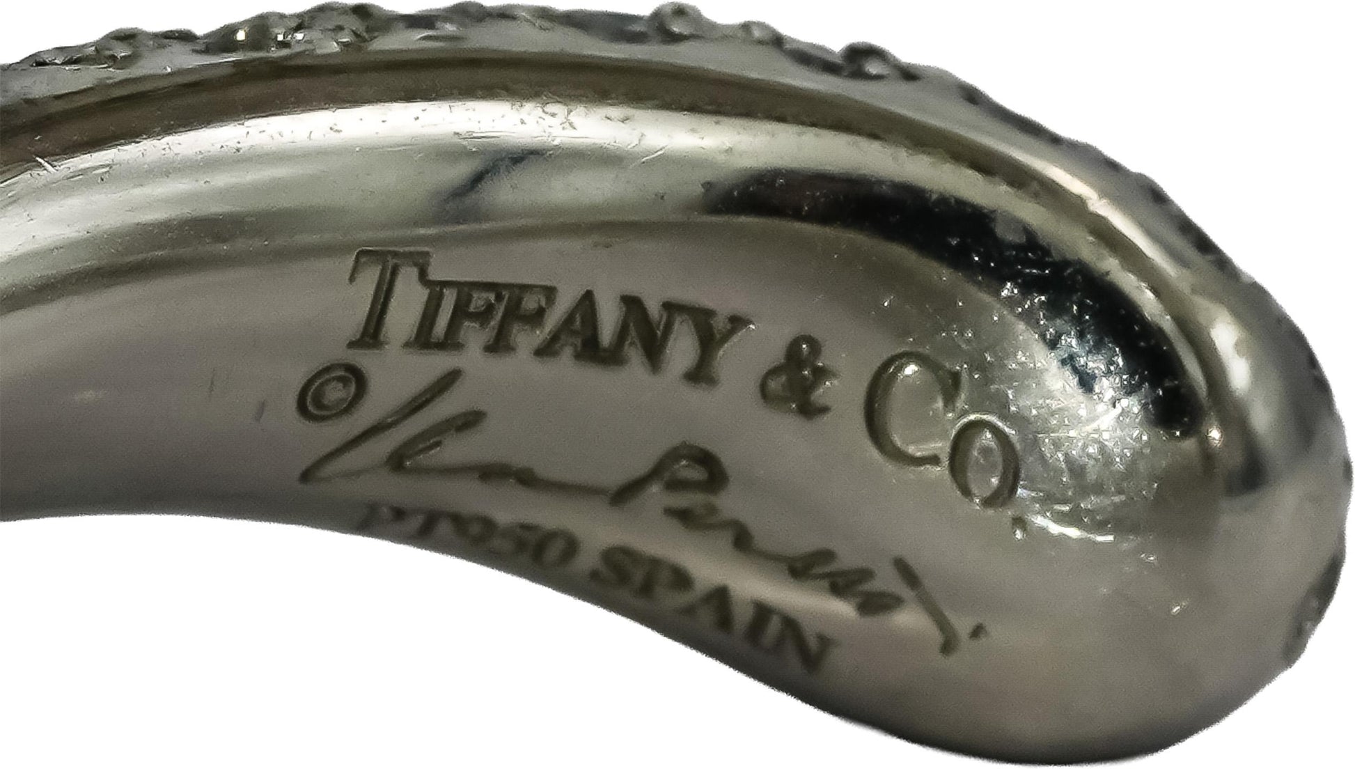 TIFFANY & CO. Platinum Elsa Peretti Diamond Wrap Ring 0.60CT Size 6