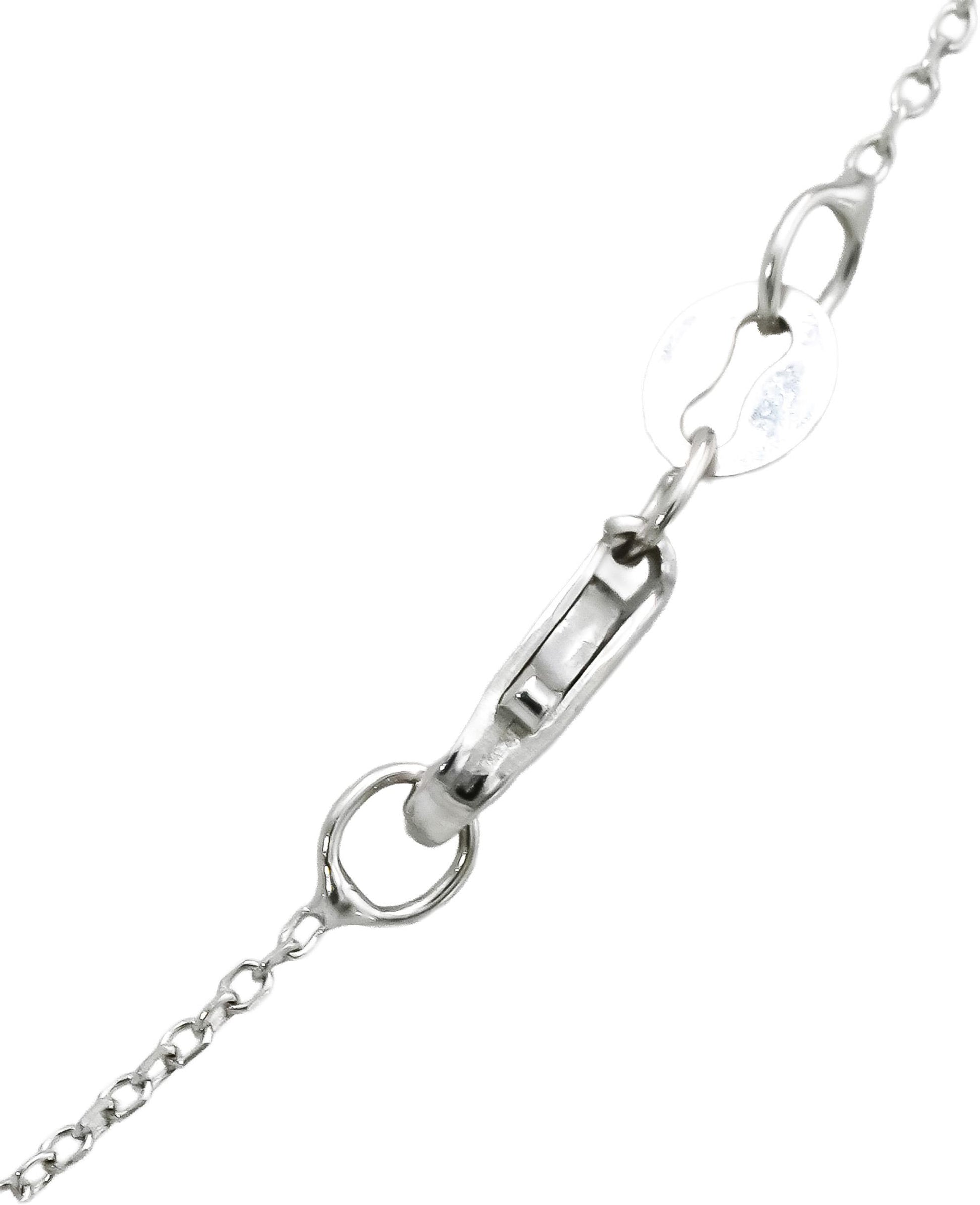 14k White Gold VS Oval Cut Lab-Grown Diamond Solitaire Pendant Necklace 0.98CT