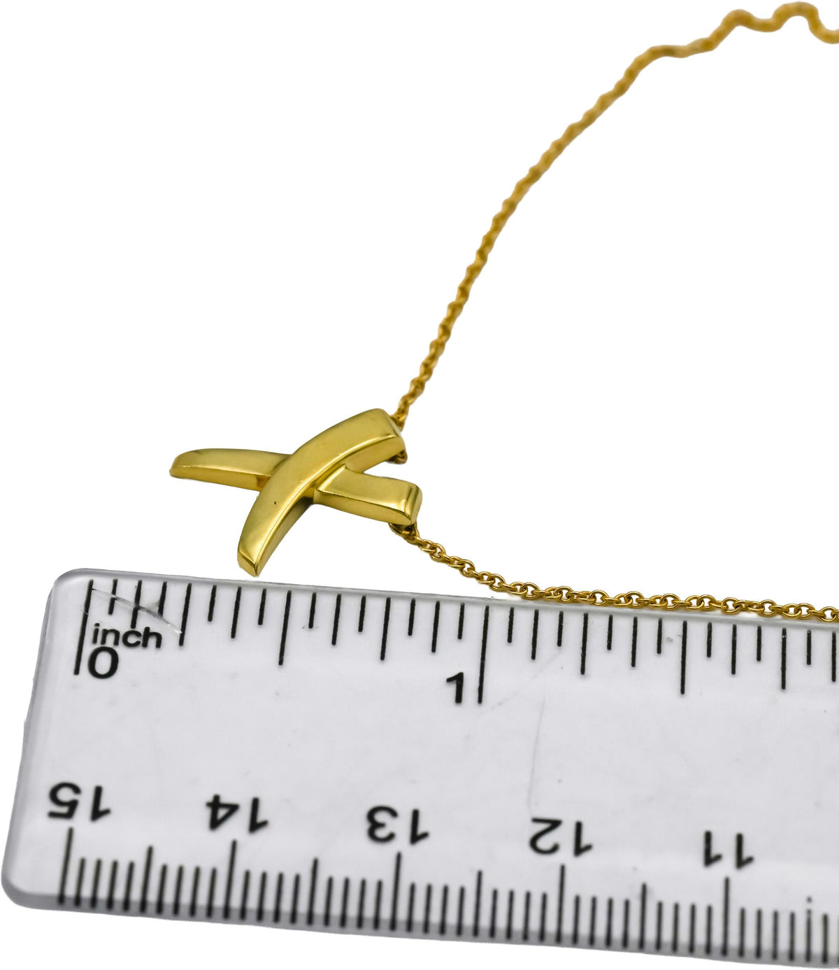 TIFFANY & CO. 18k Yellow Gold Paloma Picasso Graffiti X Pendant Necklace