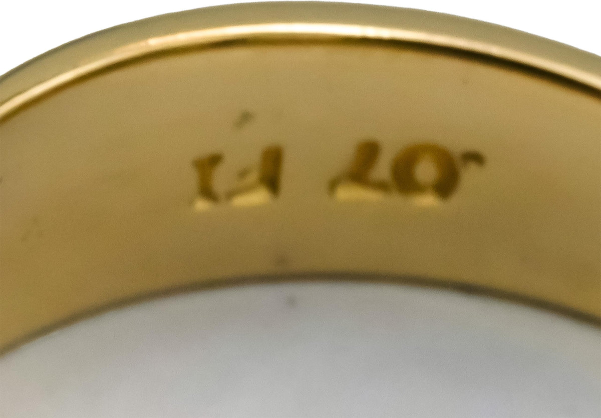 14k Yellow Gold VS Round Diamond Band Ring 0.10CT Size 9