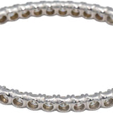 14k White Gold VS Round Cut Diamond Inside Out Hoop Earrings 2.97CT