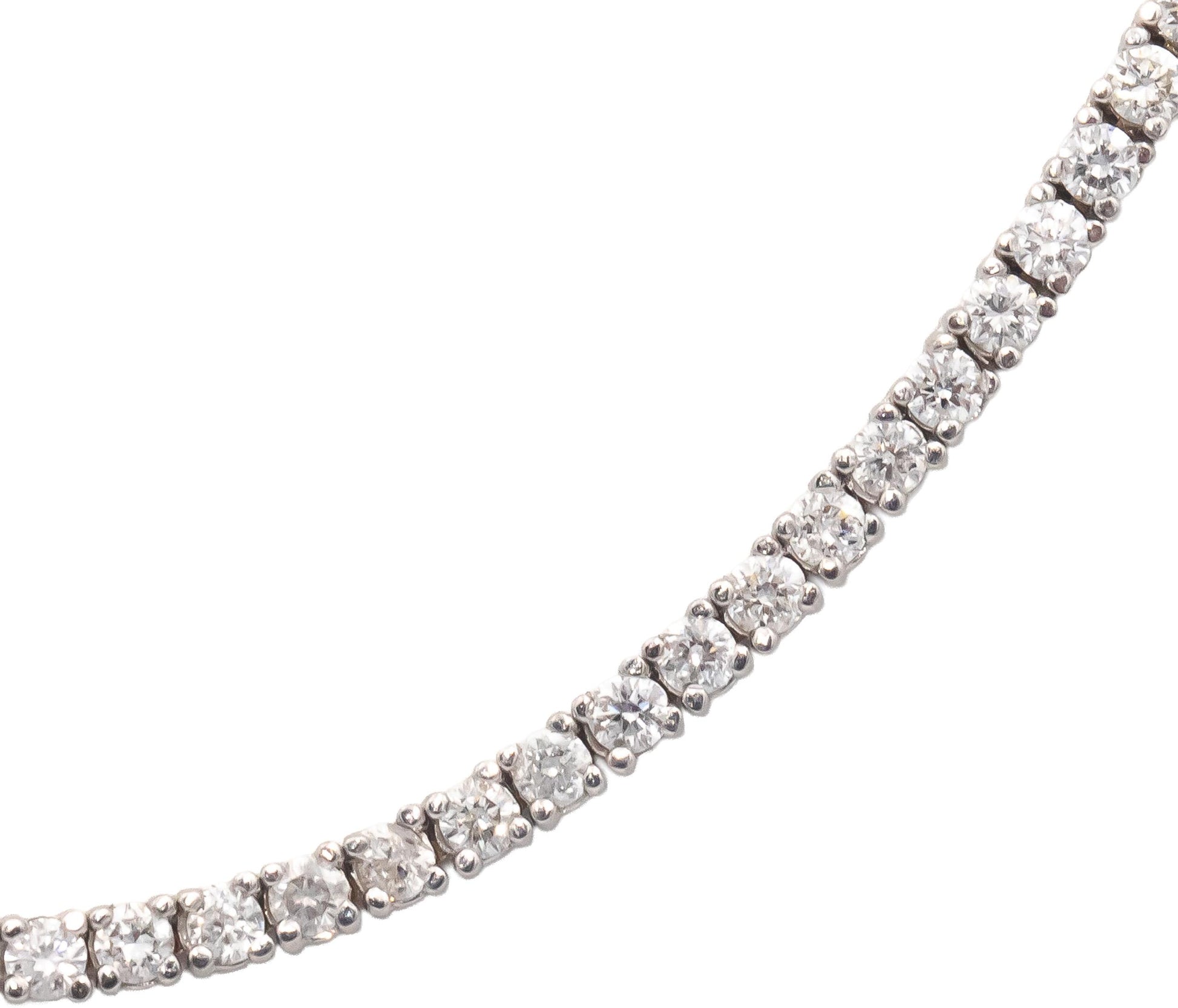 Diamond Round Cut 18k White Gold Jewelry Tennis Necklace 5.49CT