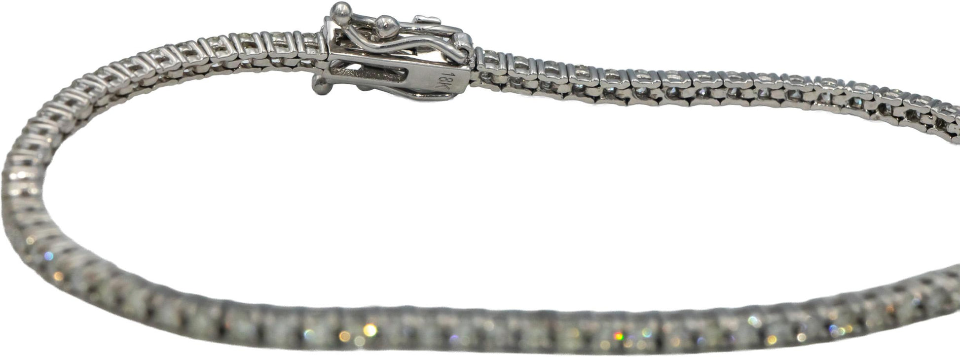 18k White Gold Jewelry 2.08CT Round Cut Diamond Tennis Bracelet