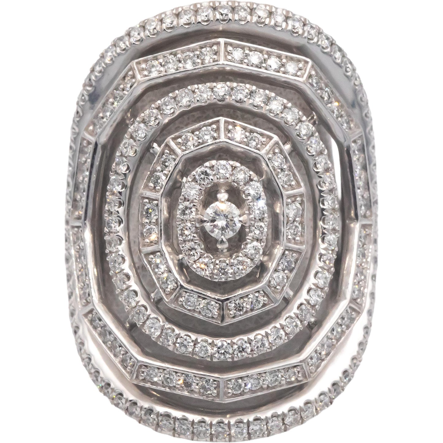 DAVID YURMAN 18k White Gold VS Diamond Stax Cocktail Ring 1.05CT Size 7