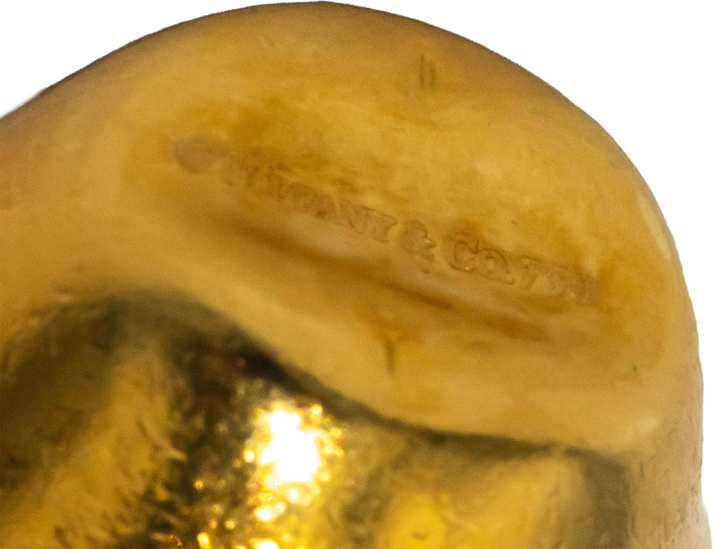 TIFFANY & CO. 18k Gold VS Diamond Apple Charm Pendant 0.05CT w/ Box Pouch