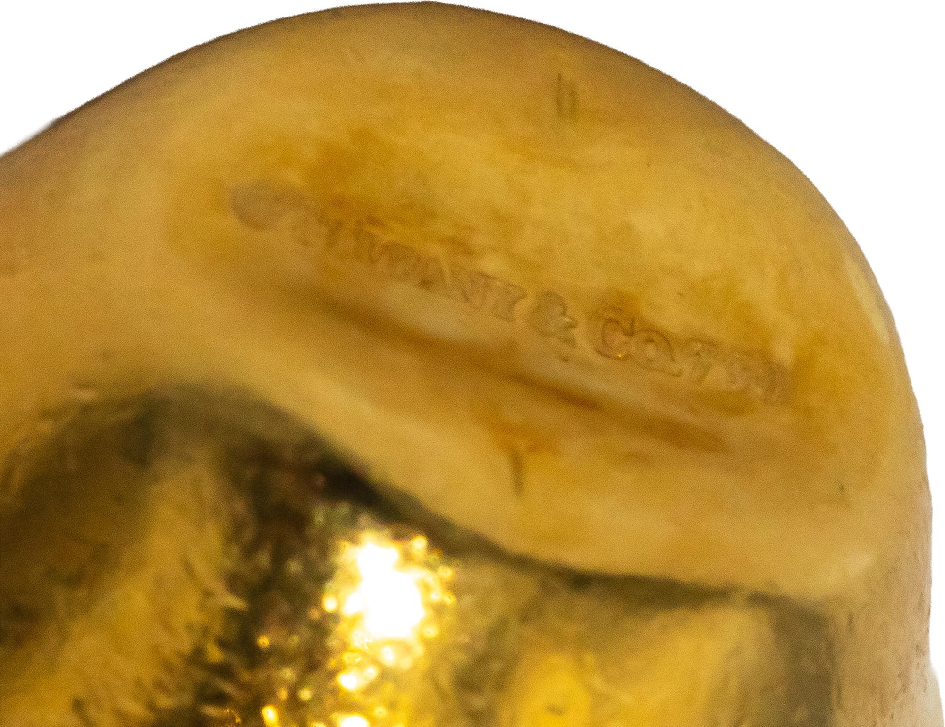 TIFFANY & CO. 18k Gold VS Diamond Apple Charm Pendant 0.05CT w/ Box Pouch