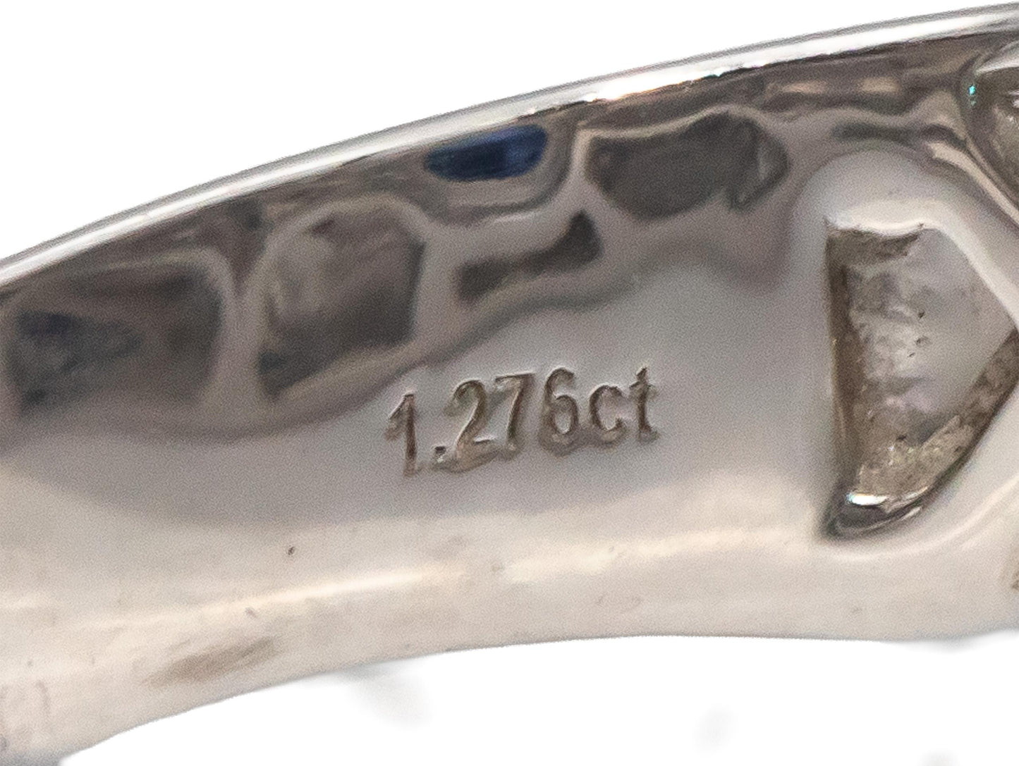 14k White Gold VS Oval Sapphire & Round Diamond Men's Ring 1.27CT Size 11