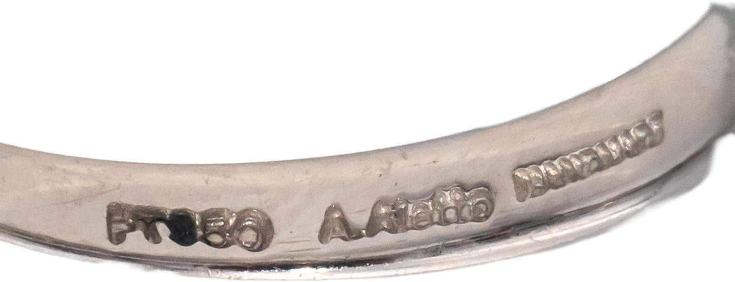 Platinum Cabochon Boulder Opal Trillion Tanzanite Cocktail Ring 5.68CT Size 6.25