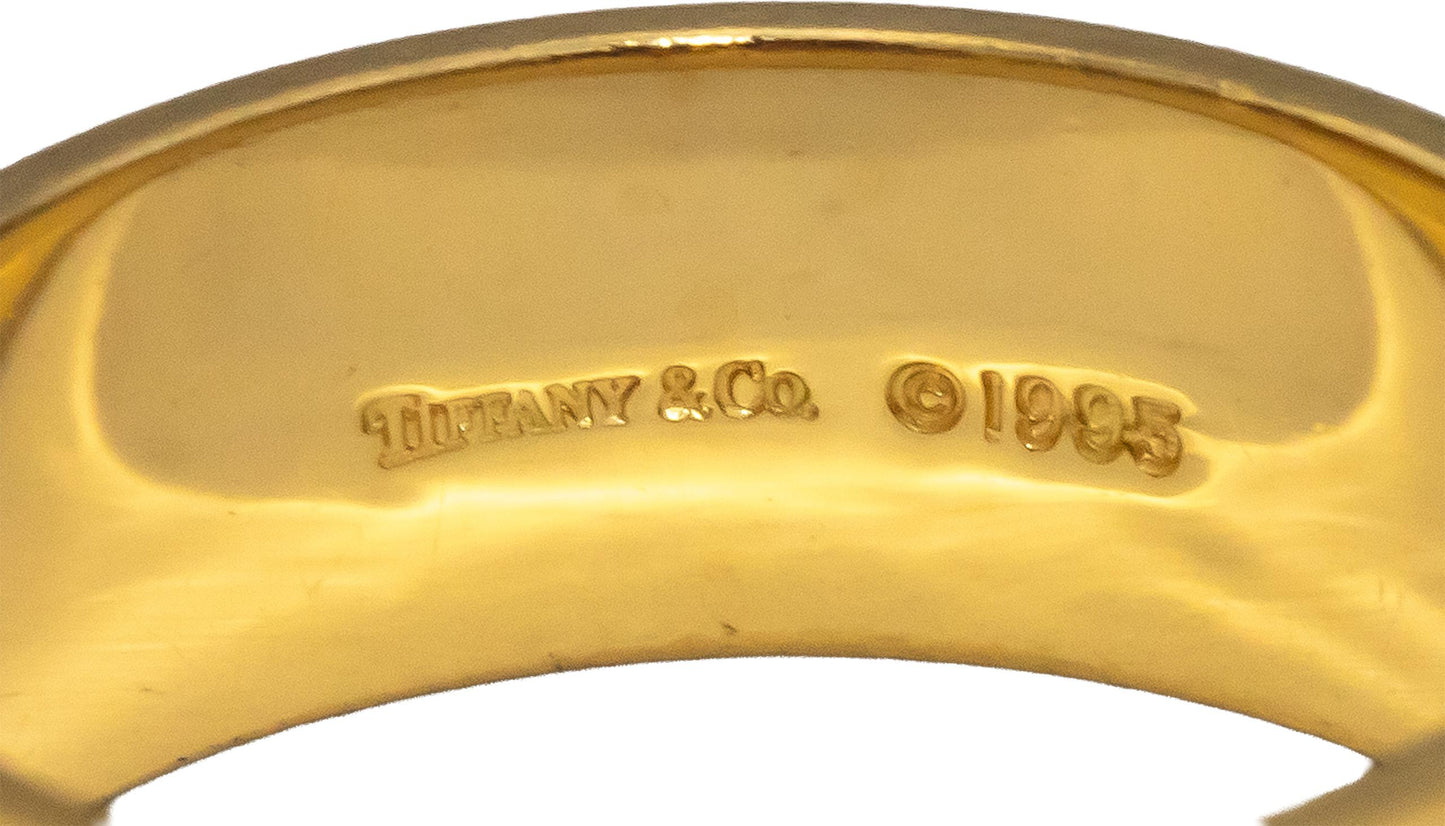TIFFANY & CO. Vintage 18k Yellow Gold Atlas Collection Band Ring Size 7