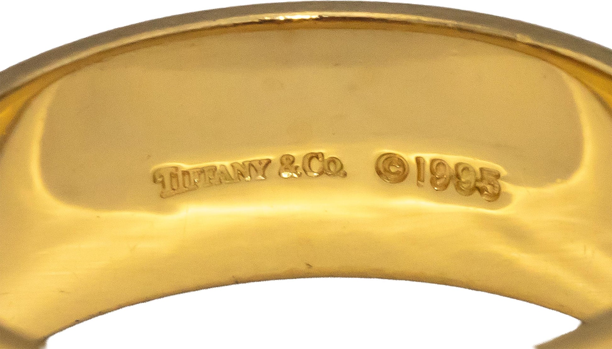 TIFFANY & CO. Vintage 18k Yellow Gold Atlas Collection Band Ring Size 7