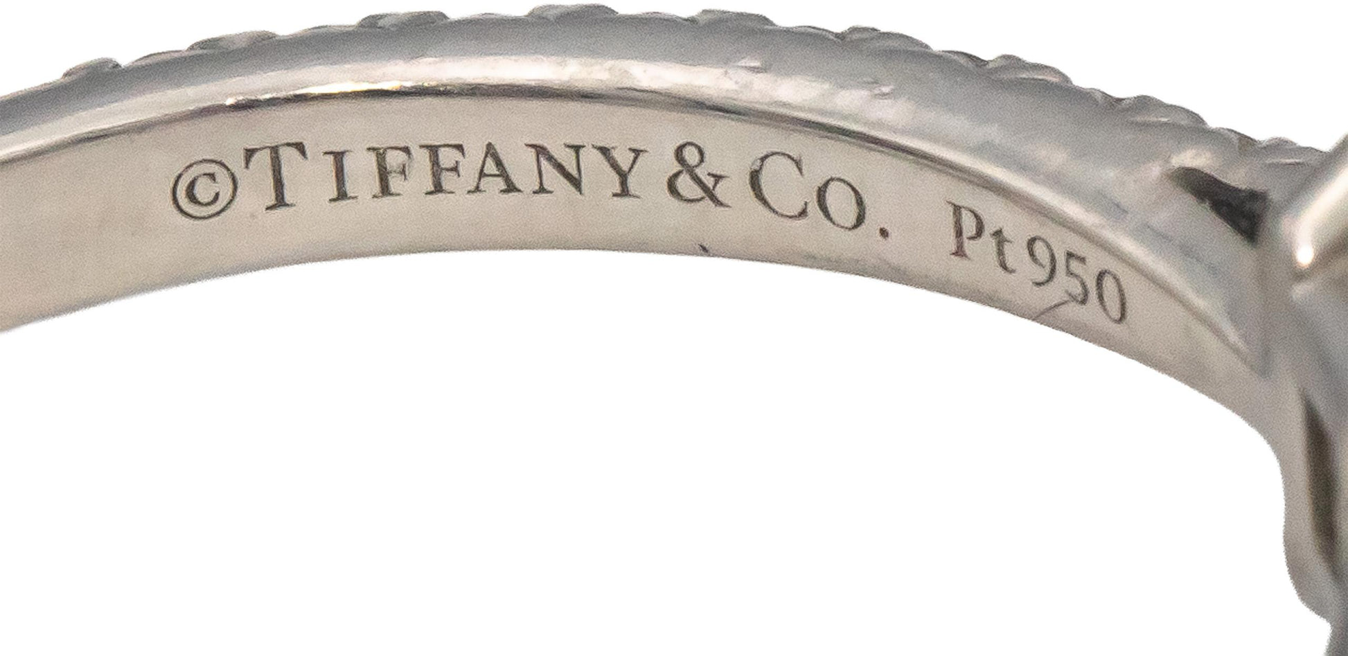 TIFFANY & CO. Platinum Diamond Engagement Ring 1.24CT w/ 1.08CT Center Size 6