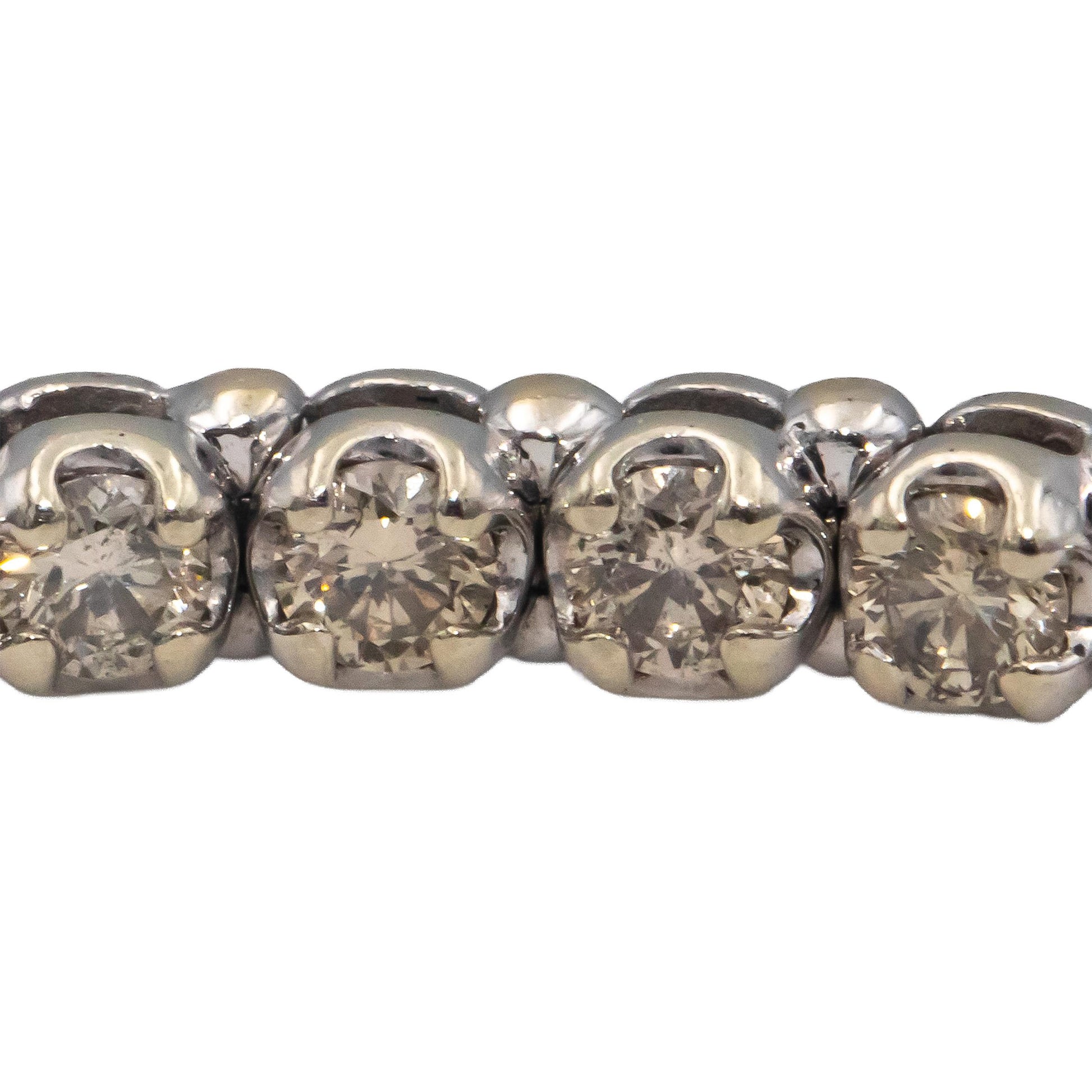 10k White Gold Round Diamond Tennis Bracelet 3.50CTW