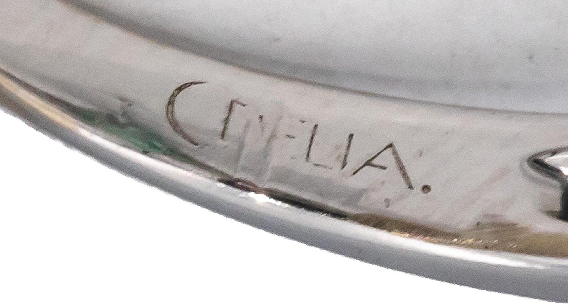 ODELIA 18k White Gold Round Diamond & Emerald Halo Cocktail Ring 2.56CTW Size 6