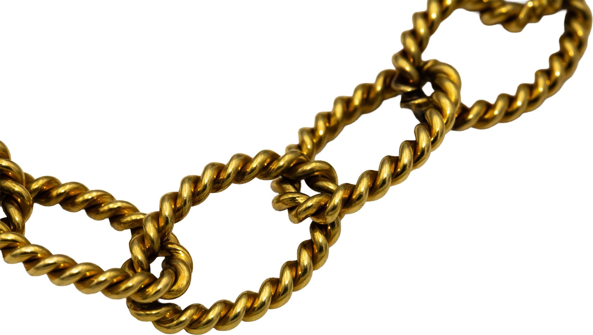 TIFFANY & CO. Vintage 18k Yellow Gold Braided Open Link Bracelet