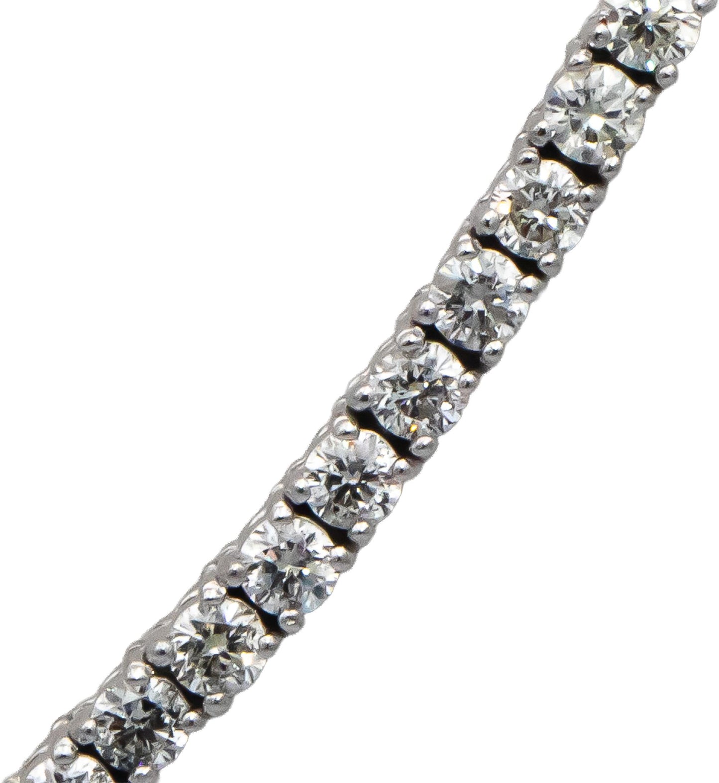 14k White Gold Round Diamond Tennis Necklace 9.15CT