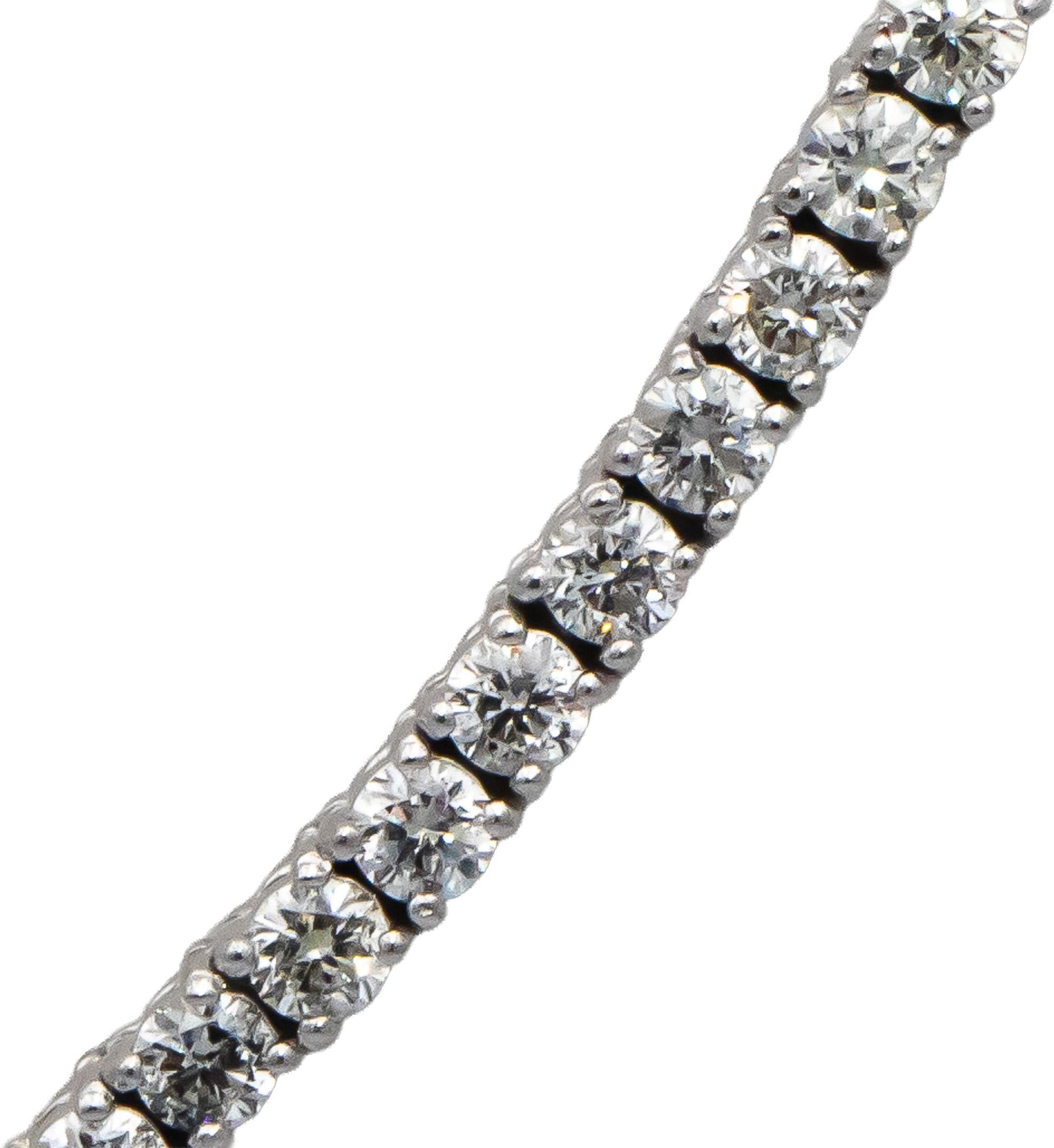 14k White Gold Round Diamond Tennis Necklace 9.15CT