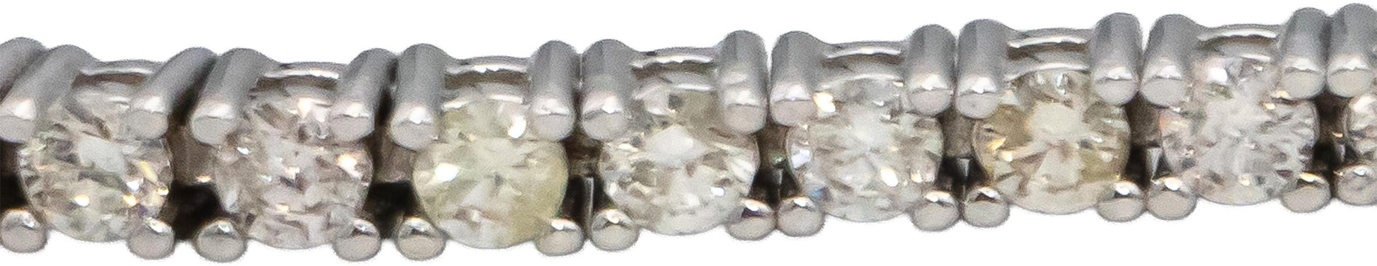 14k White Gold Round Diamond Tennis Bracelet 1.90CT