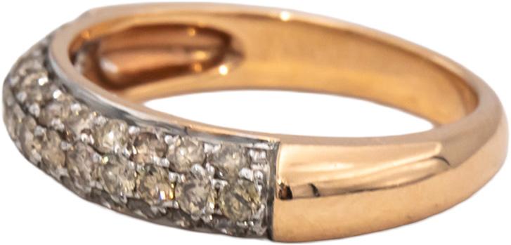 14k Rose Gold Round Diamond Cluster Band Ring 0.75CT Size 7.5