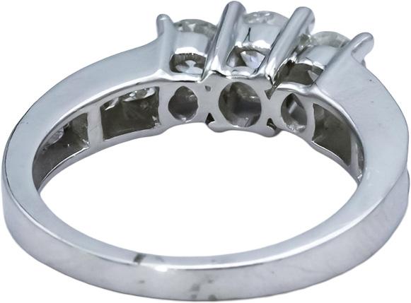 14k White Gold Round Princess Emerald Cut Diamond Engagement Ring 1.25CT Size 7