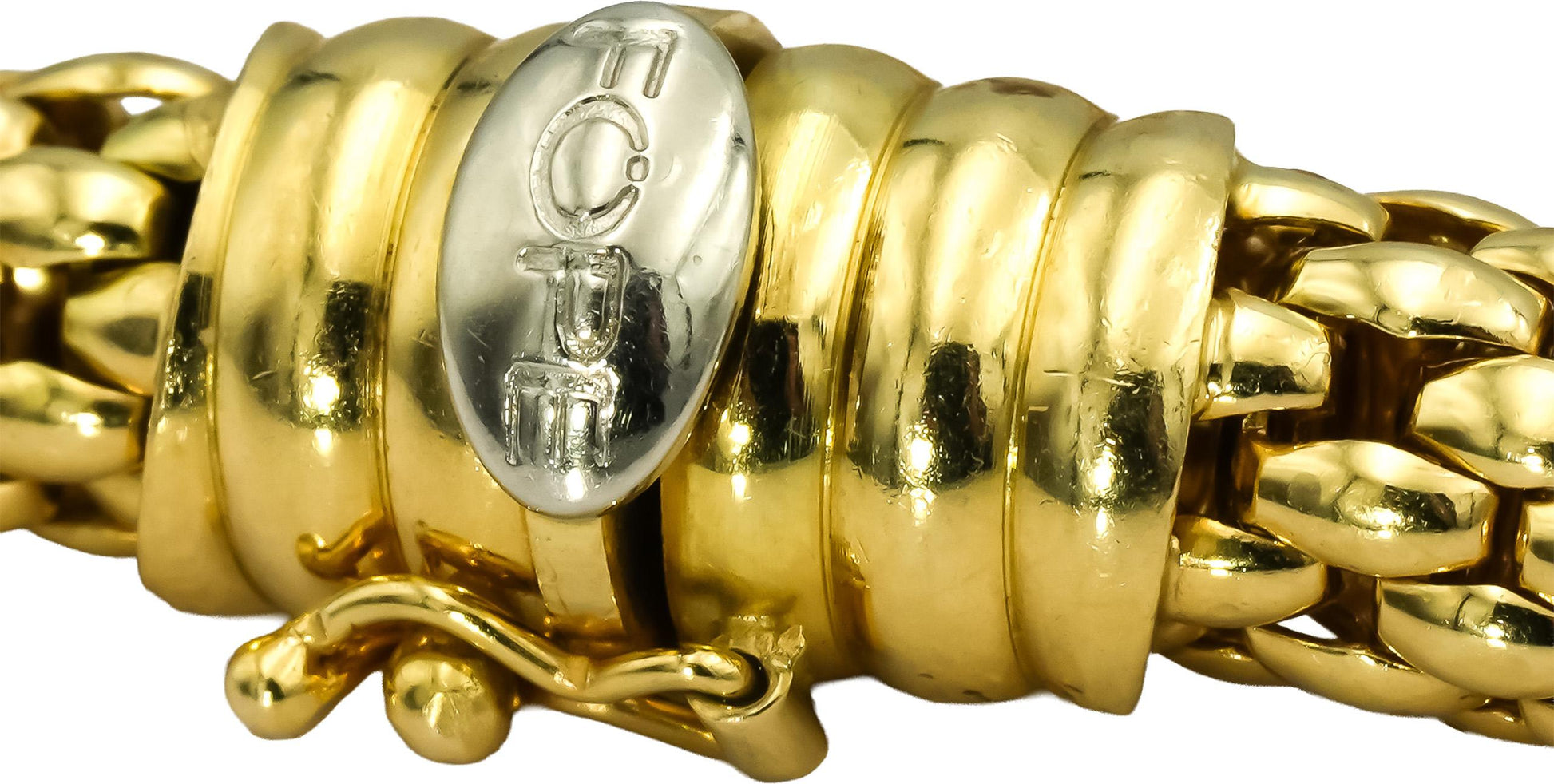 FOPE 18k Yellow Gold Flex'it Woven Mesh Bracelet