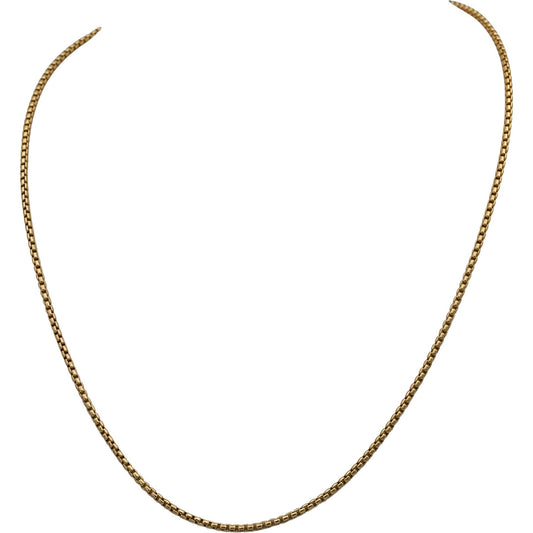 DAVID YURMAN 18k Yellow Gold Rolled Box Link Chain Necklace 1.7mm Wide