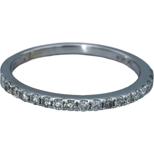 10k White Gold VS Round Lab-Grown Diamond Band Ring 0.35CT Size 7