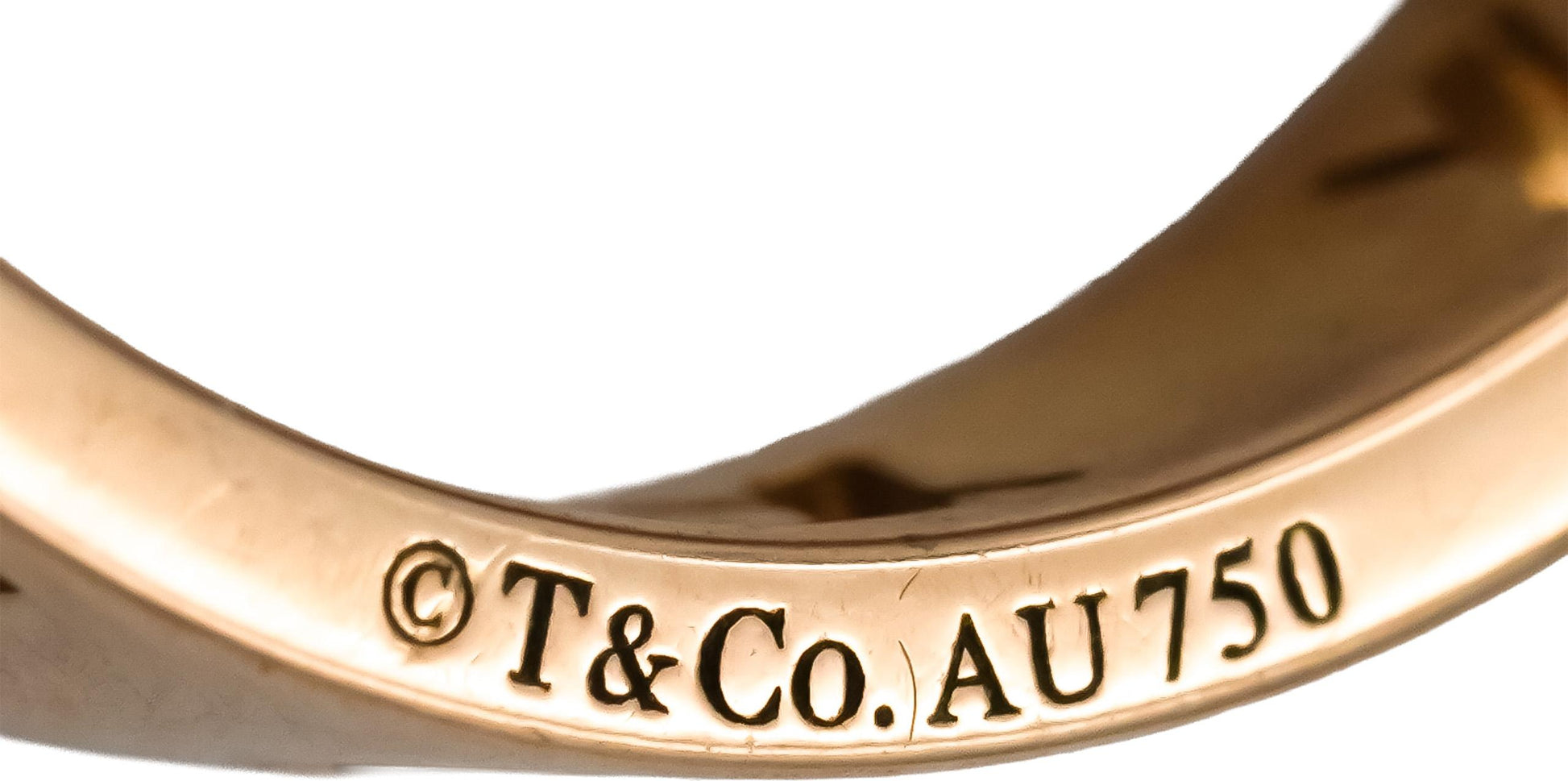 TIFFANY & CO. 18k Rose Gold VS Diamond Atlas Band Ring .02CT Size 10.25