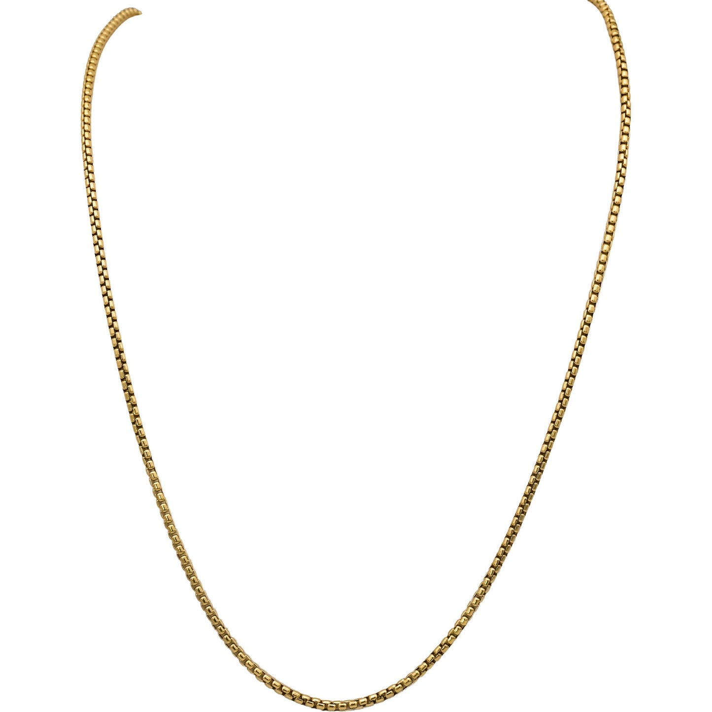 DAVID YURMAN 18k Yellow Gold 2.2mm Wide Box Chain Necklace w/ Box 4-5k Retail