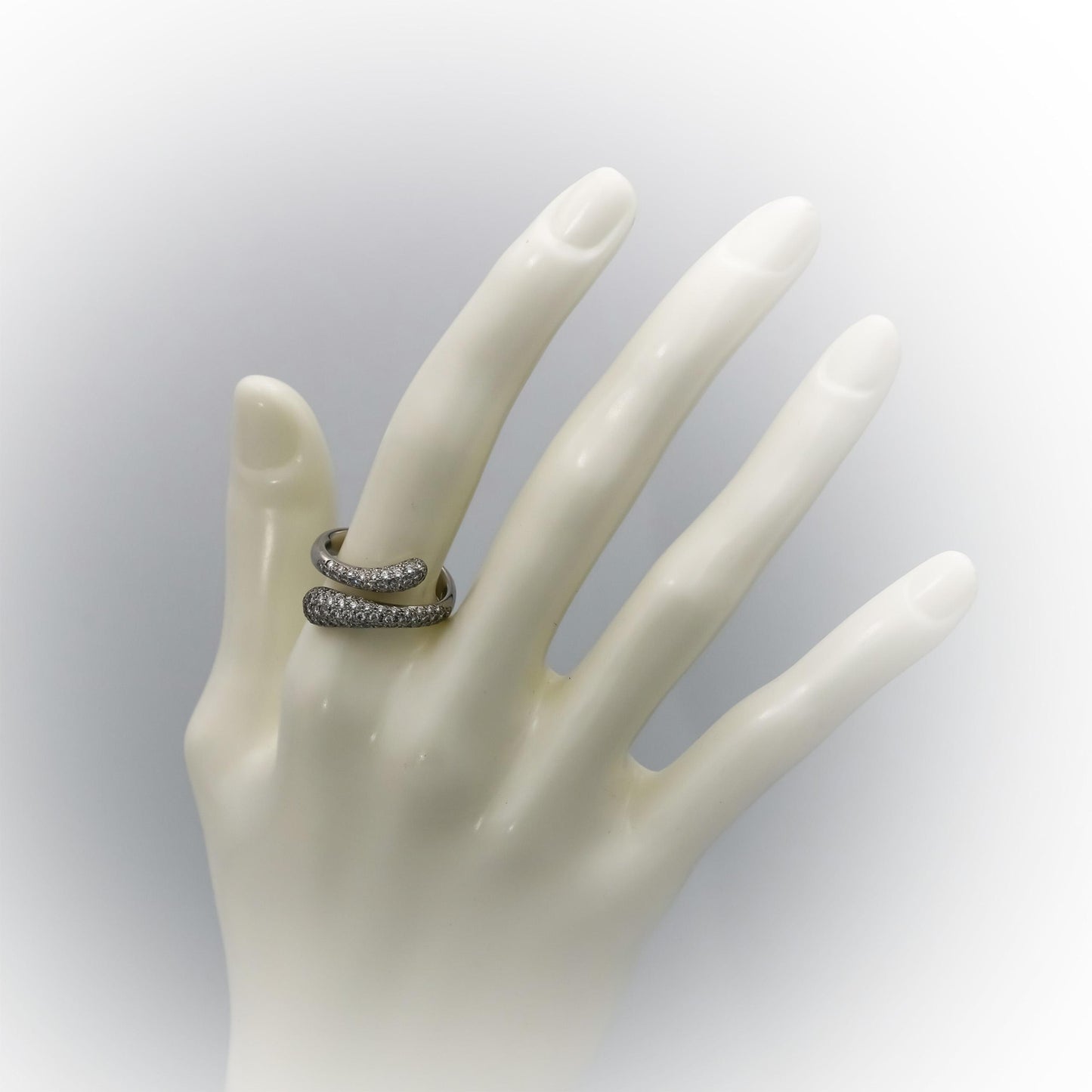 TIFFANY & CO. Platinum Elsa Peretti Diamond Wrap Ring 0.60CT Size 6